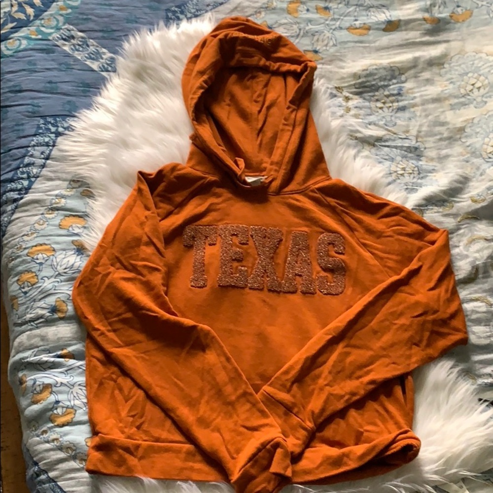 Victoria secret pink Texas cropped sweatshirt